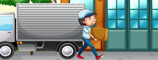 delivery men vector