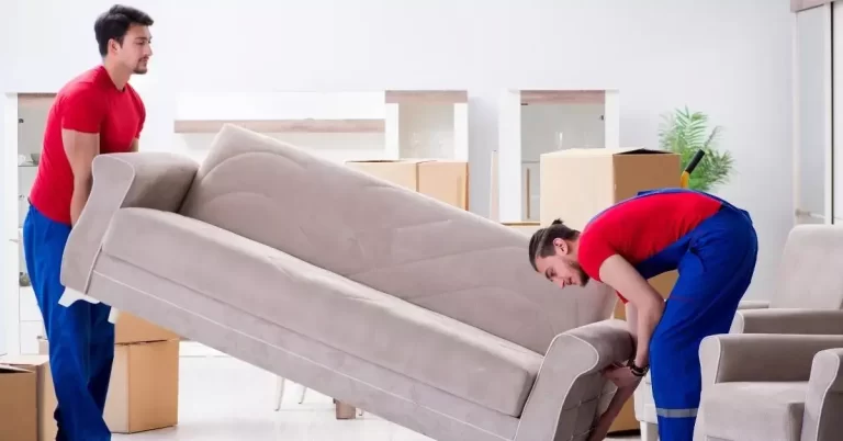 How do you load furniture in a moving truck?