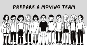 Prepare a moving team for office relocation
